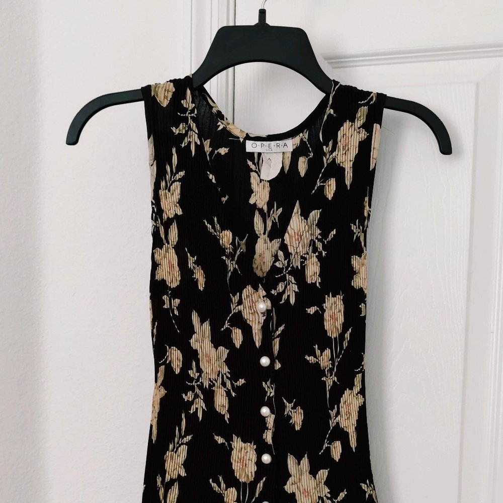 Vintage Opera Black Floral Dress
